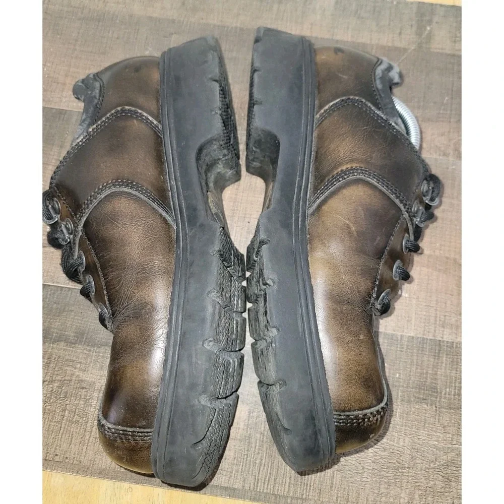 Skechers Chunky Platform Lug Sole Shoes Mens 10 Brown Leather Oxford Vintage Y2K